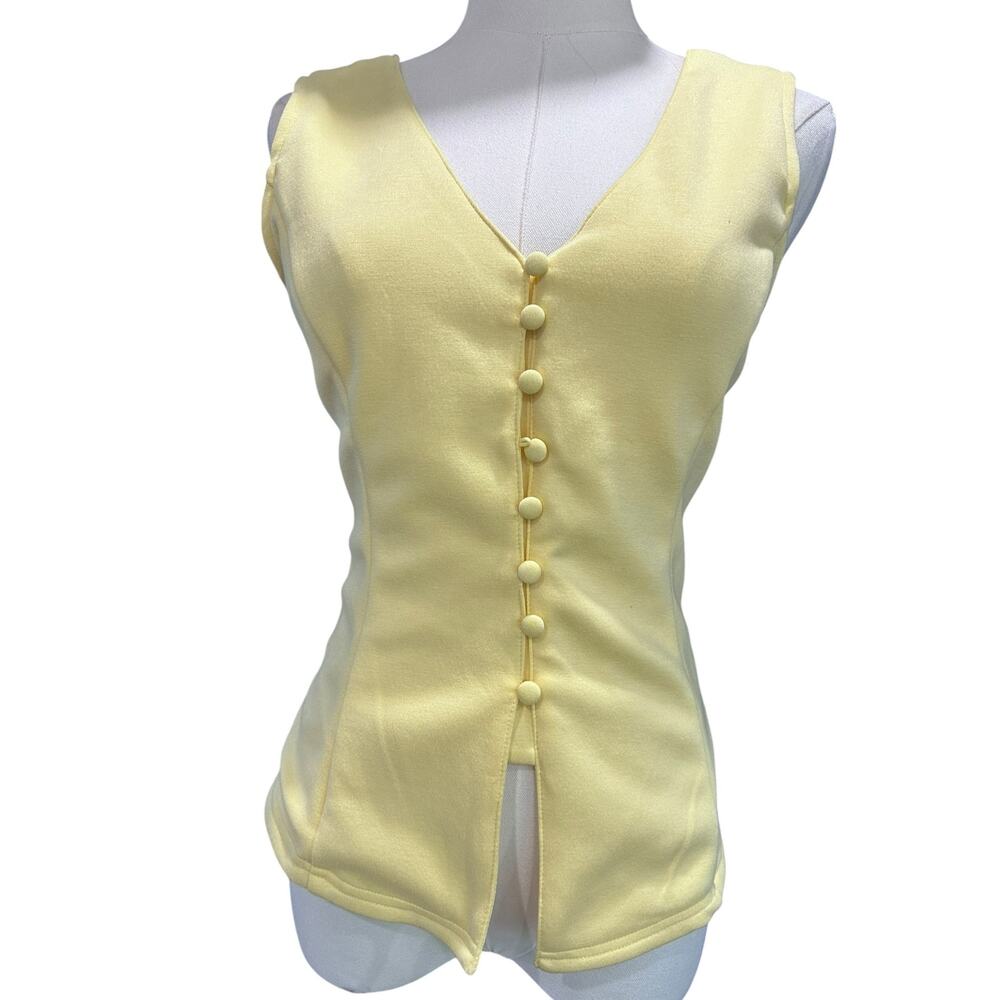 Emerson Lang Tank Top NEW Cropped Boho Fairy Coquette Casual Pale Yellow SZ Med